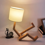 Lámpara de mesa Rilna | Luz de diseño flexible en madera
