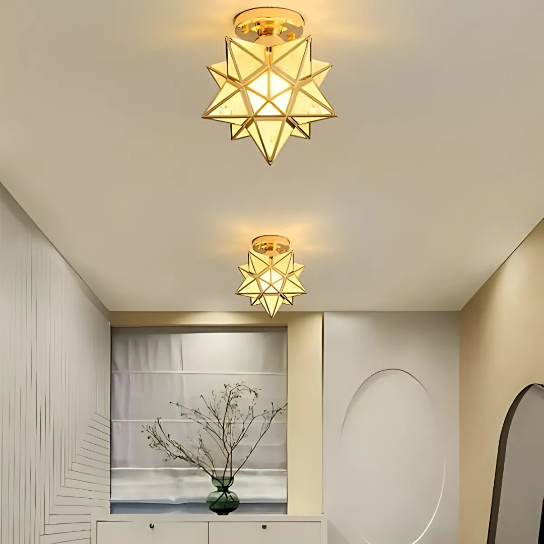 Lámpara de Techo LED Xelio | Elegante Luz Estrella Geométrica