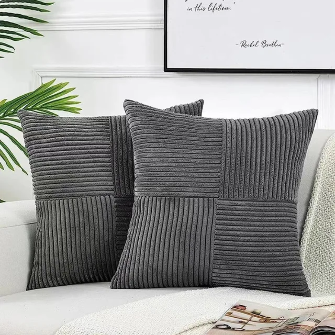 Fundas de Cojín de Pana | Fundas de Almohada de Lujo a Rayas