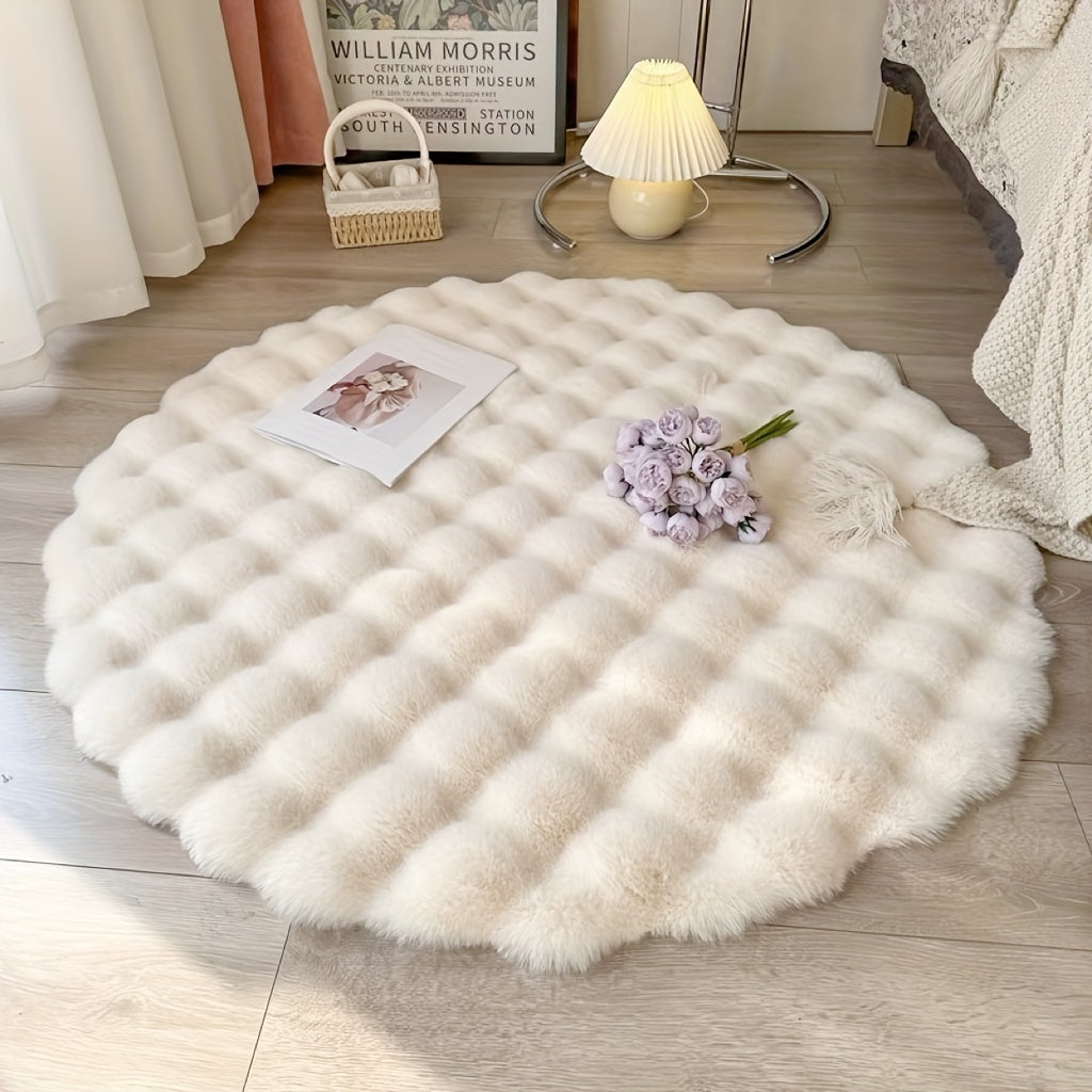 Alfombra Redonda de Burbujas Cloud Comfort | Alfombra Circular Suave y Esponjosa