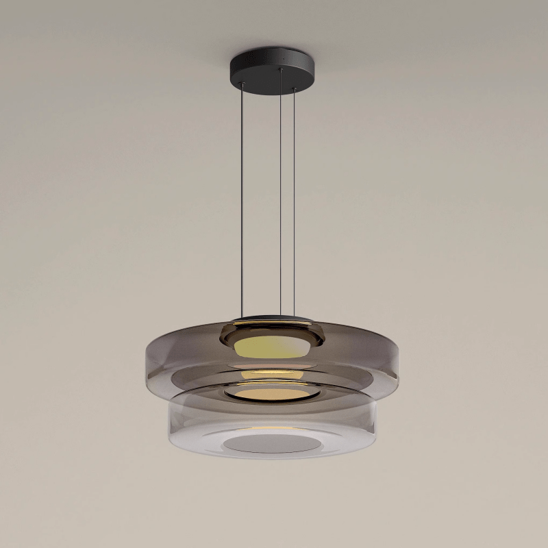 Lámpara Colgante de Vidrio Bauhaus | Lámpara Colgante LED Moderna en Capas