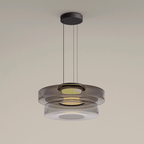 Lámpara Colgante de Vidrio Bauhaus | Lámpara Colgante LED Moderna en Capas