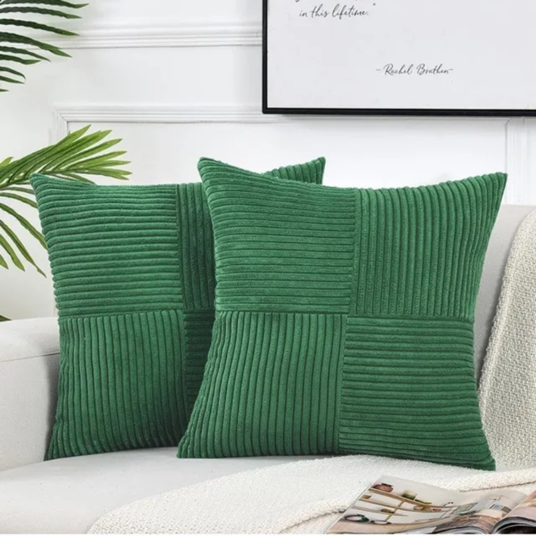 Fundas de Cojín de Pana | Fundas de Almohada de Lujo a Rayas
