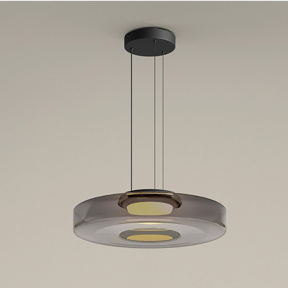 Lámpara Colgante de Vidrio Bauhaus | Lámpara Colgante LED Moderna en Capas