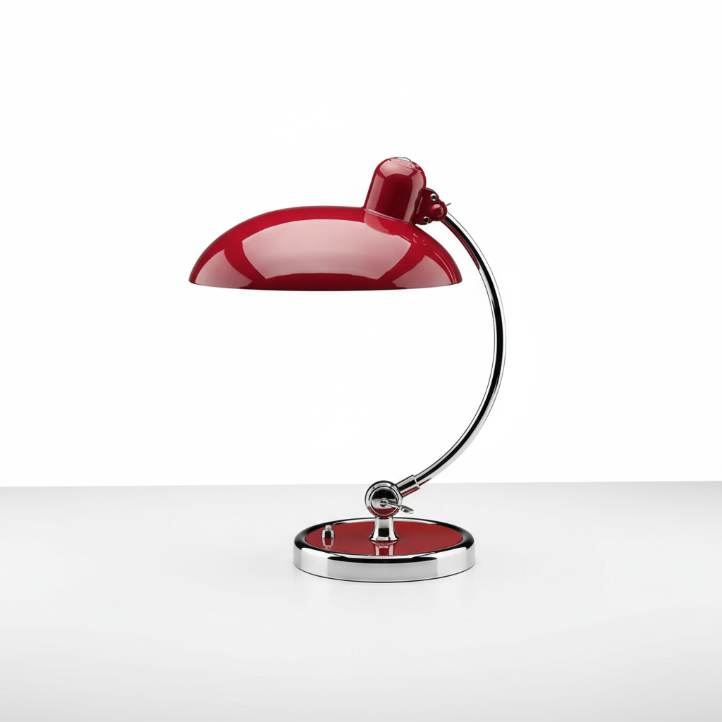 Lámpara de Mesa ScandiArc Curva Estilo Bauhaus