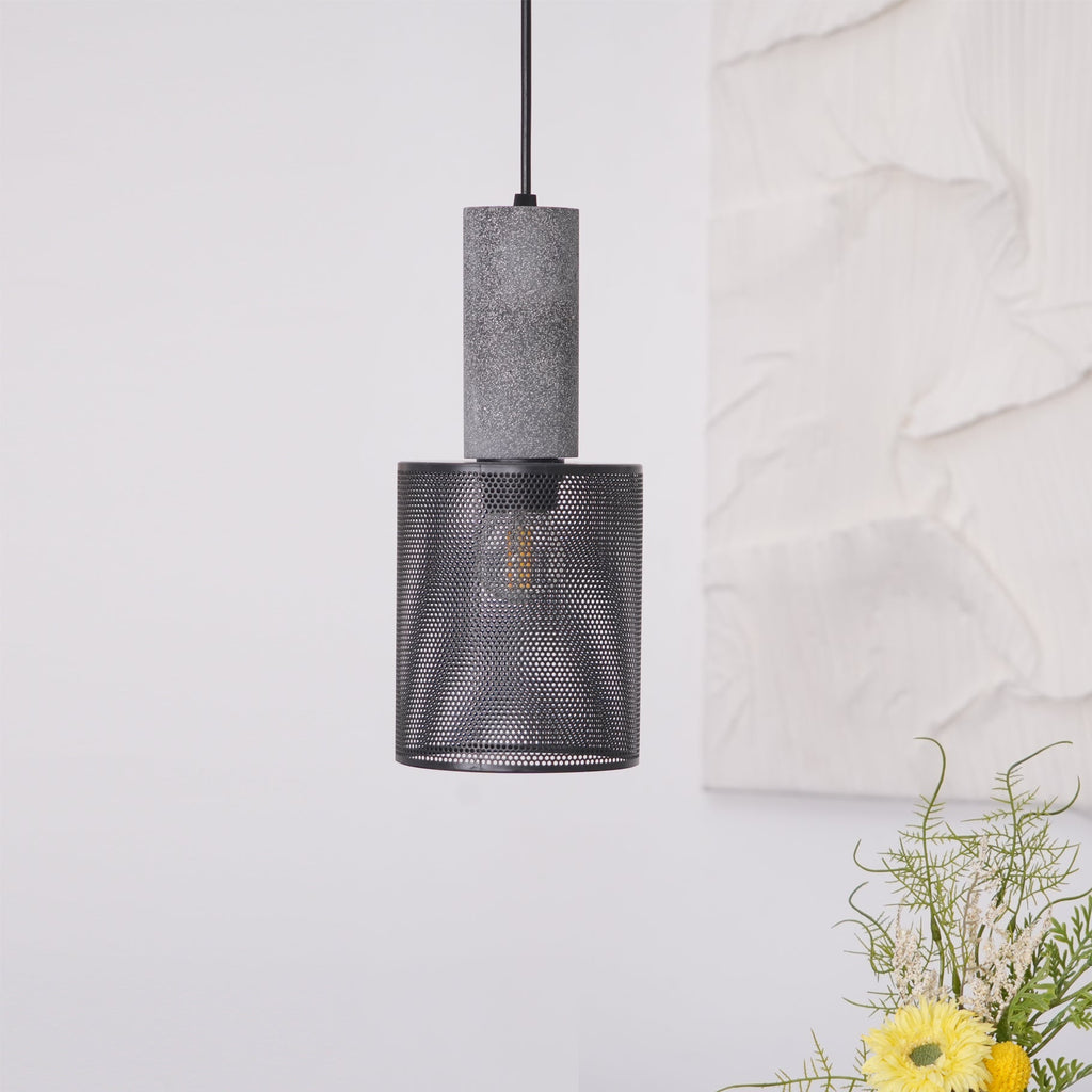 Lámpara Colgante de Concreto Urbana | Lámpara Colgante LED Industrial