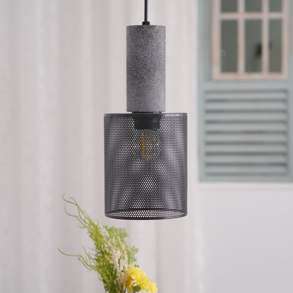 Lámpara Colgante de Concreto Urbana | Lámpara Colgante LED Industrial