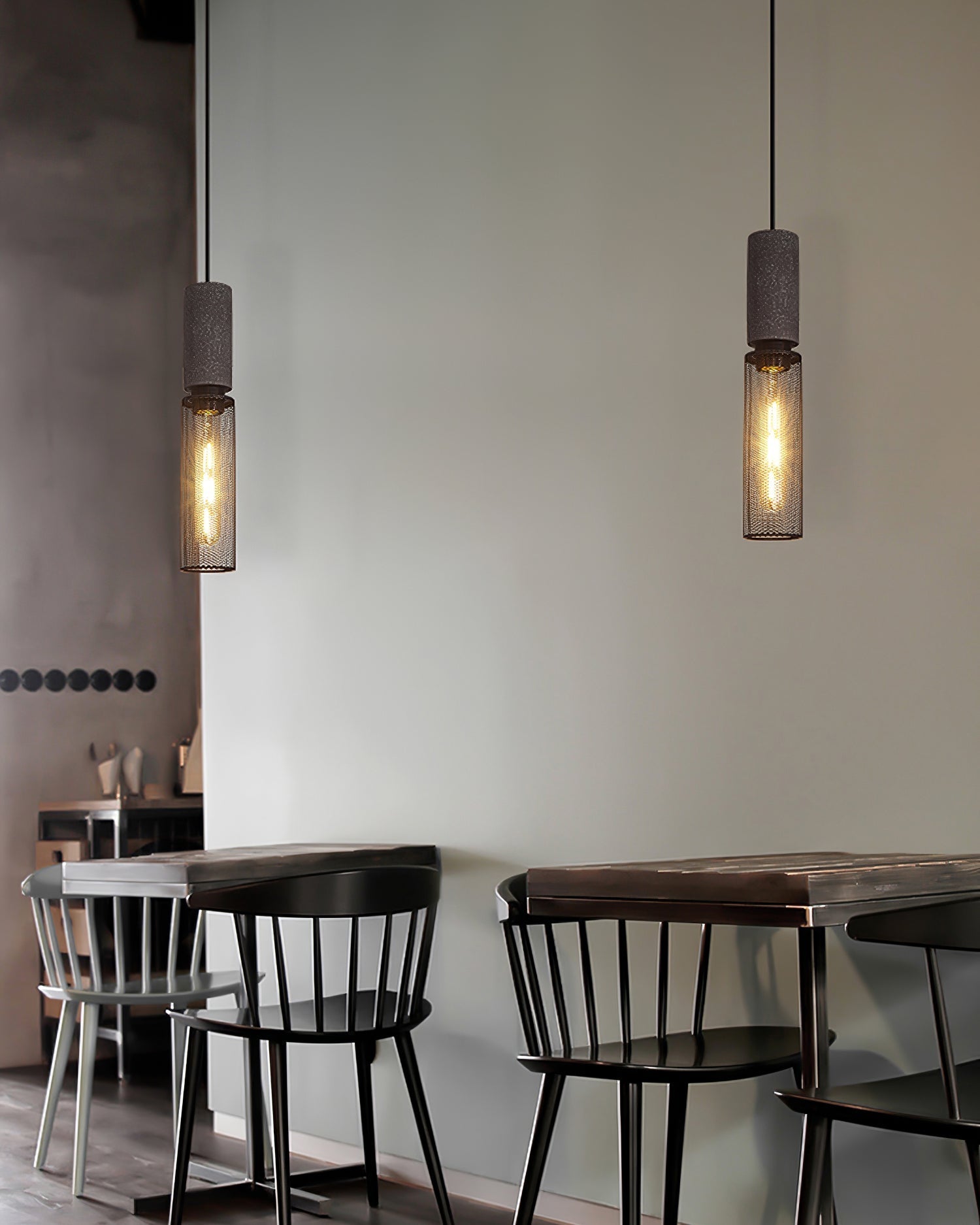 Lámpara Colgante de Concreto Urbana | Lámpara Colgante LED Industrial
