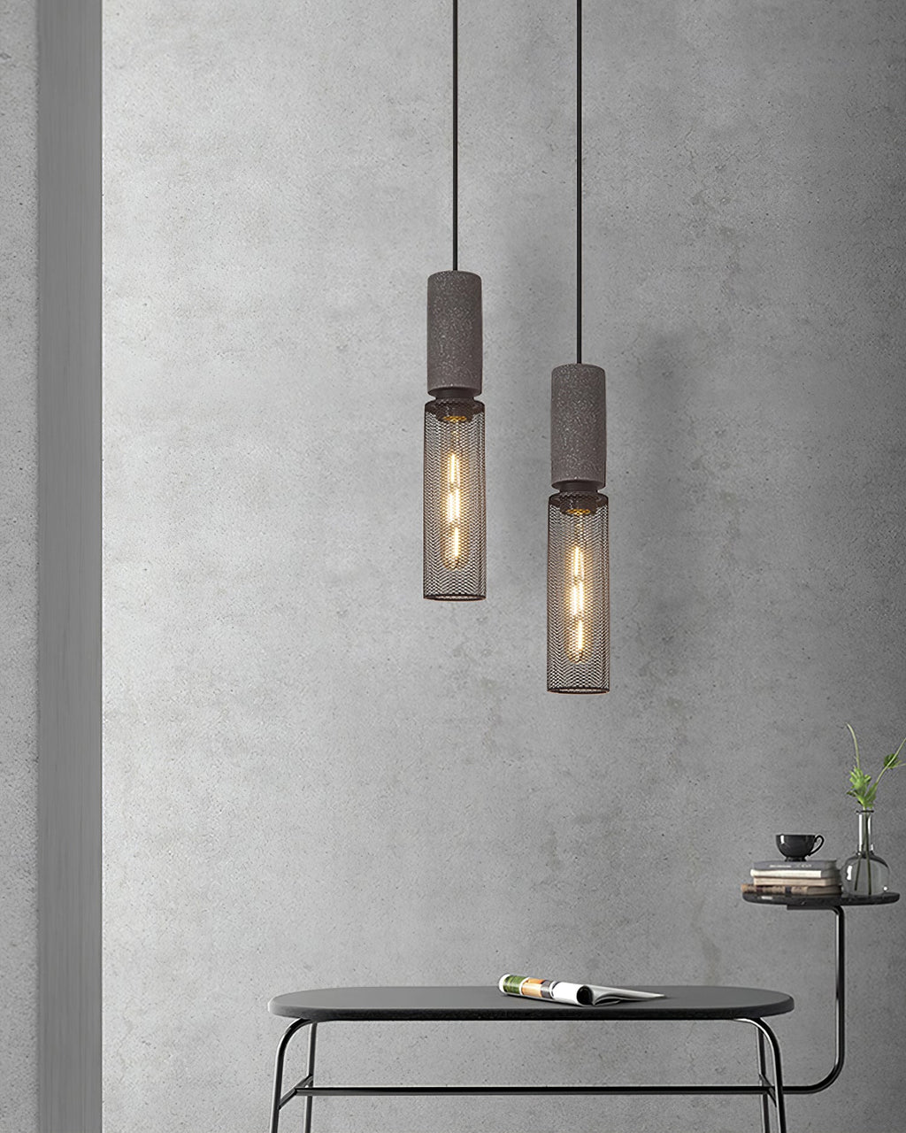 Lámpara Colgante de Concreto Urbana | Lámpara Colgante LED Industrial