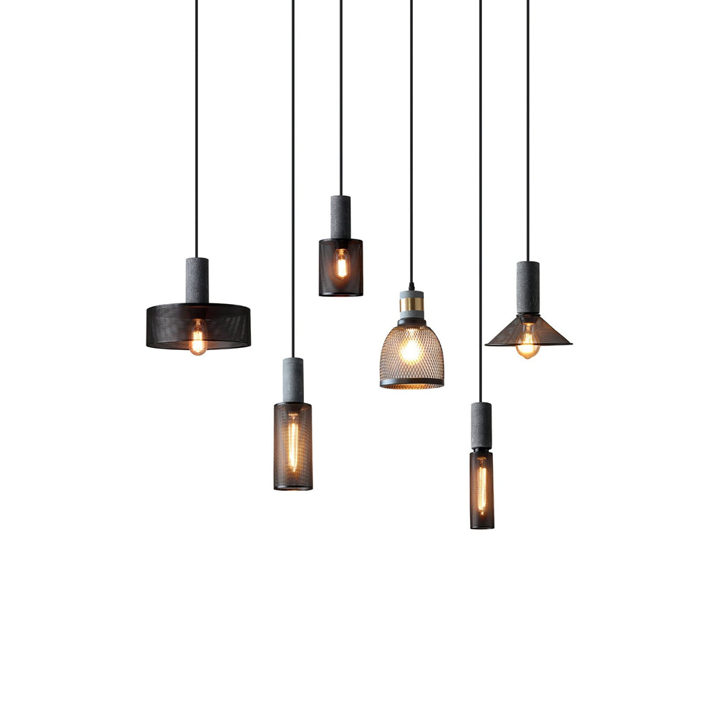 Lámpara Colgante de Concreto Urbana | Lámpara Colgante LED Industrial