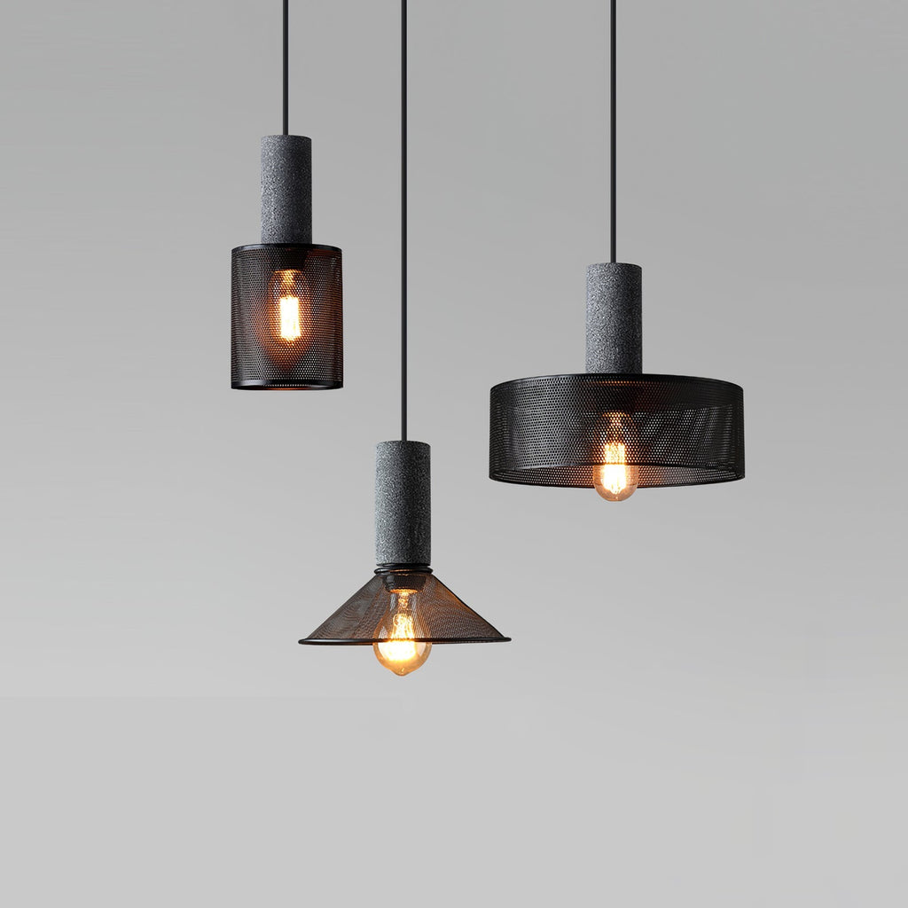 Lámpara Colgante de Concreto Urbana | Lámpara Colgante LED Industrial