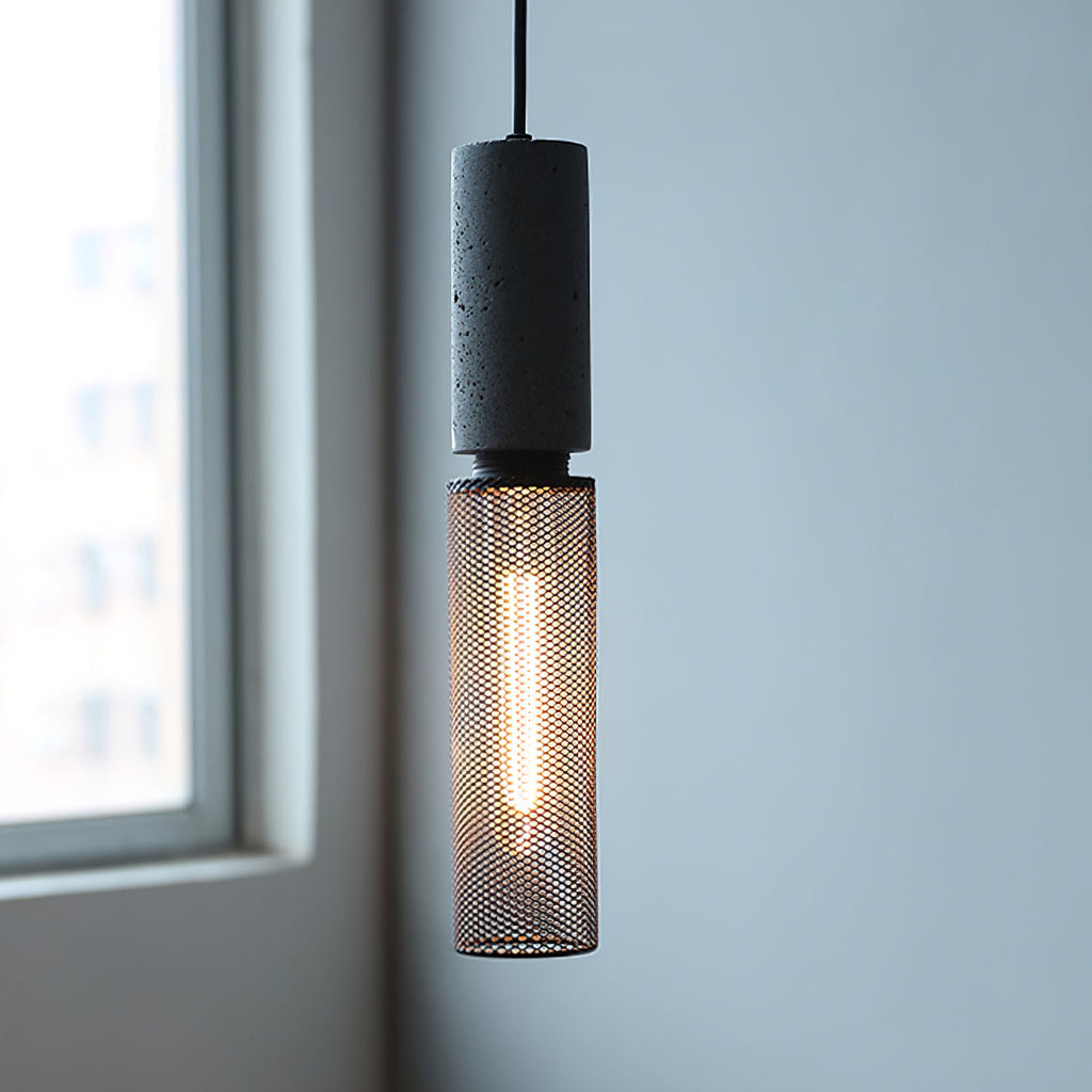 Lámpara Colgante de Concreto Urbana | Lámpara Colgante LED Industrial