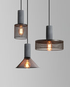 Lámpara Colgante de Concreto Urbana | Lámpara Colgante LED Industrial