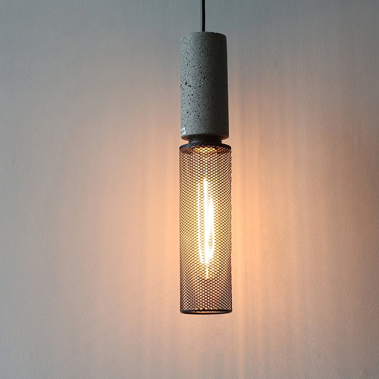 Lámpara Colgante de Concreto Urbana | Lámpara Colgante LED Industrial