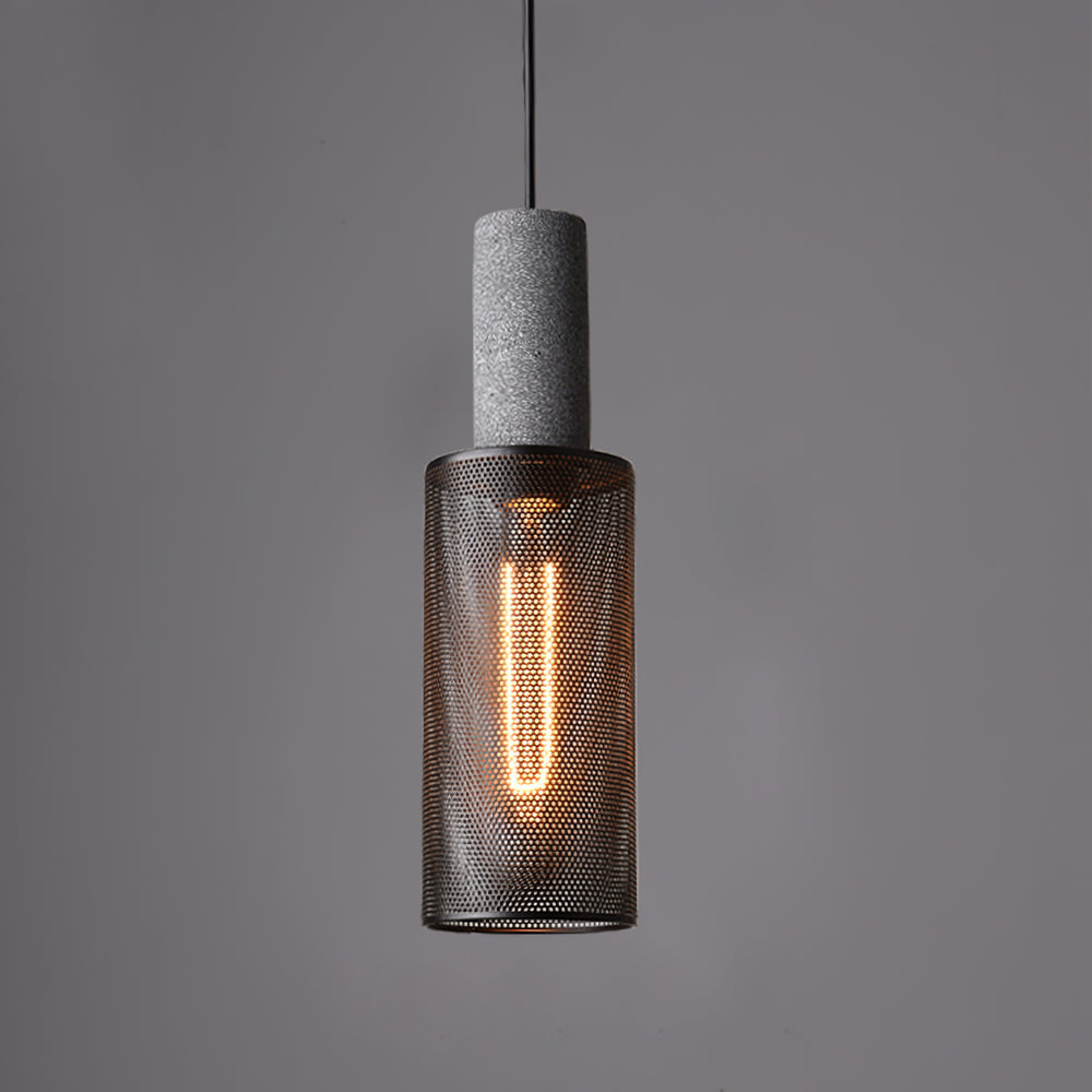 Lámpara Colgante de Concreto Urbana | Lámpara Colgante LED Industrial