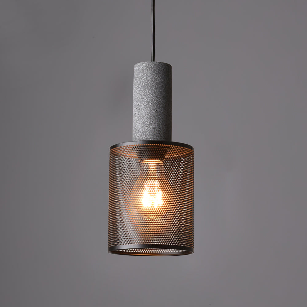 Lámpara Colgante de Concreto Urbana | Lámpara Colgante LED Industrial
