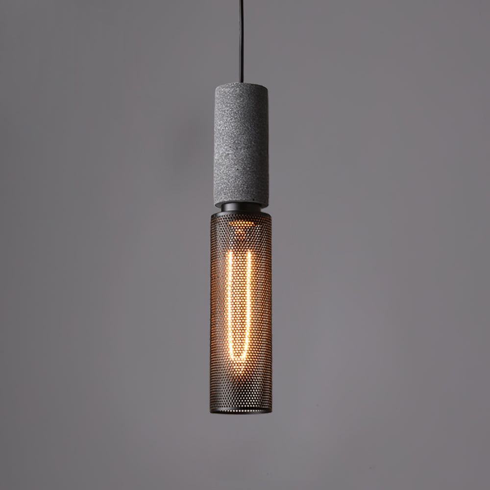 Lámpara Colgante de Concreto Urbana | Lámpara Colgante LED Industrial