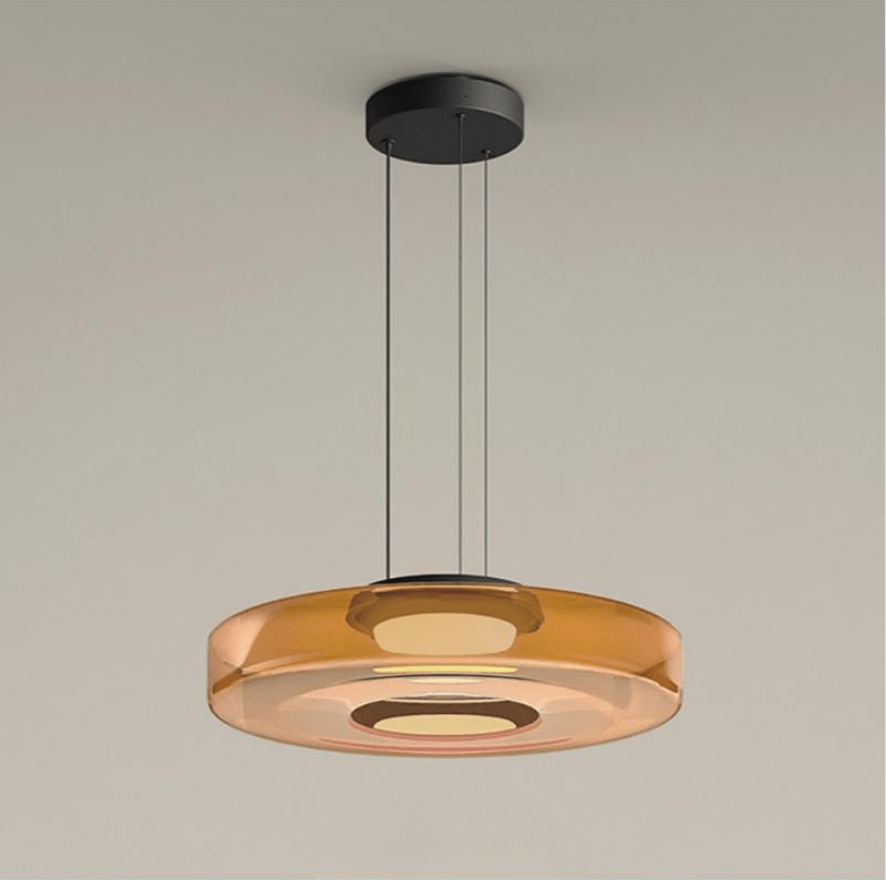 Lámpara Colgante de Vidrio Bauhaus | Lámpara Colgante LED Moderna en Capas