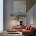 Lámpara colgante de vidrio | Luz colgante estilo Bauhaus
