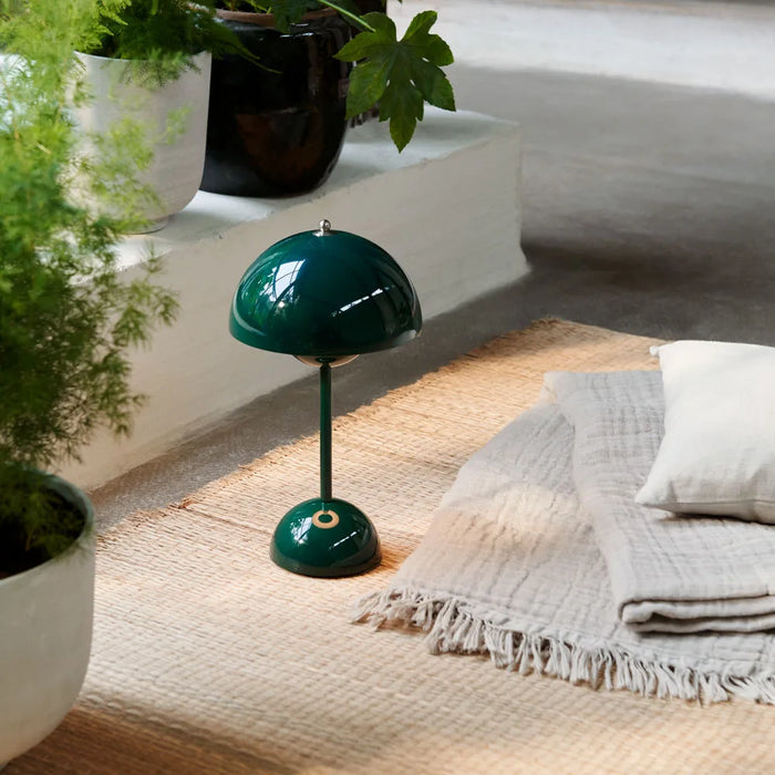 Lámpara de Mesa LED con Base de Hongo | Luz Nocturna Recargable con Control Táctil