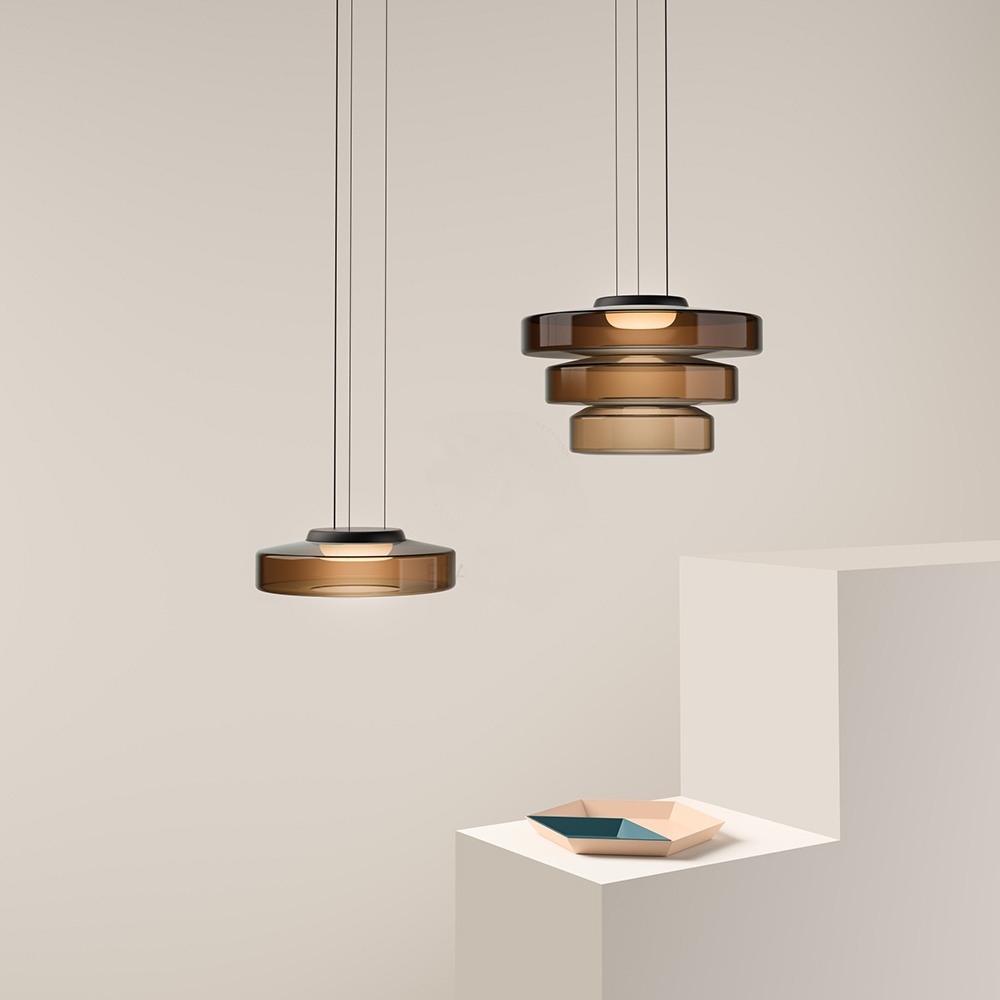 Lámpara colgante de vidrio | Luz colgante estilo Bauhaus