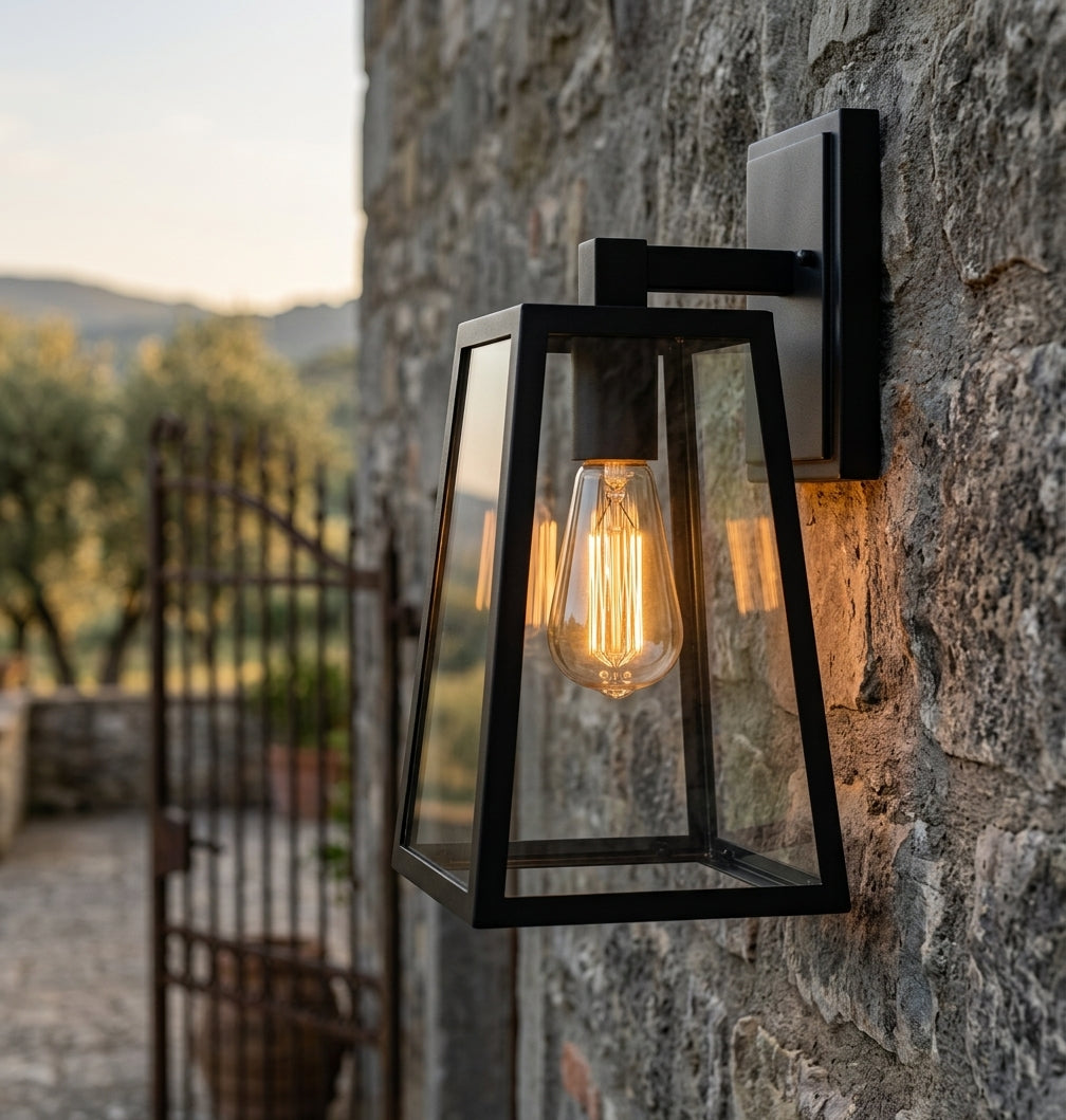 Lámpara de Pared Industrial Nórdica Americana — Aplique de Aluminio E27 para Restaurante, Bar, Porche y Exterior