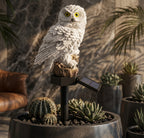 Lámpara Solar de Jardín con Forma de Búho — Luz LED Impermeable IP65 para Exterior, Jardín y Decoración Nocturna