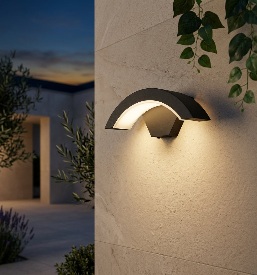 Lámpara de Pared LED Exterior Contemporánea — Impermeable IP65 para Balcón, Pasillo, Patio y Hotel