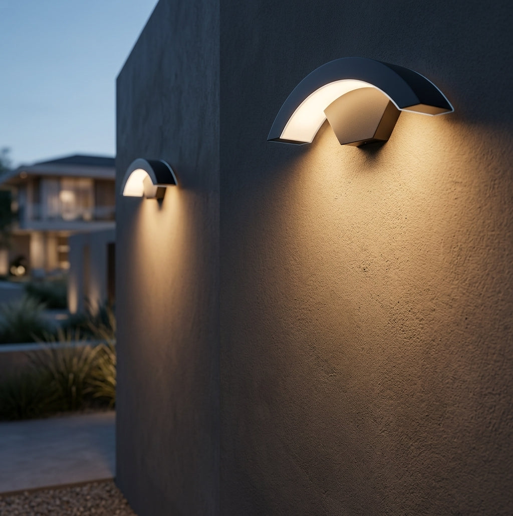 Lámpara de Pared LED Exterior Contemporánea — Impermeable IP65 para Balcón, Pasillo, Patio y Hotel