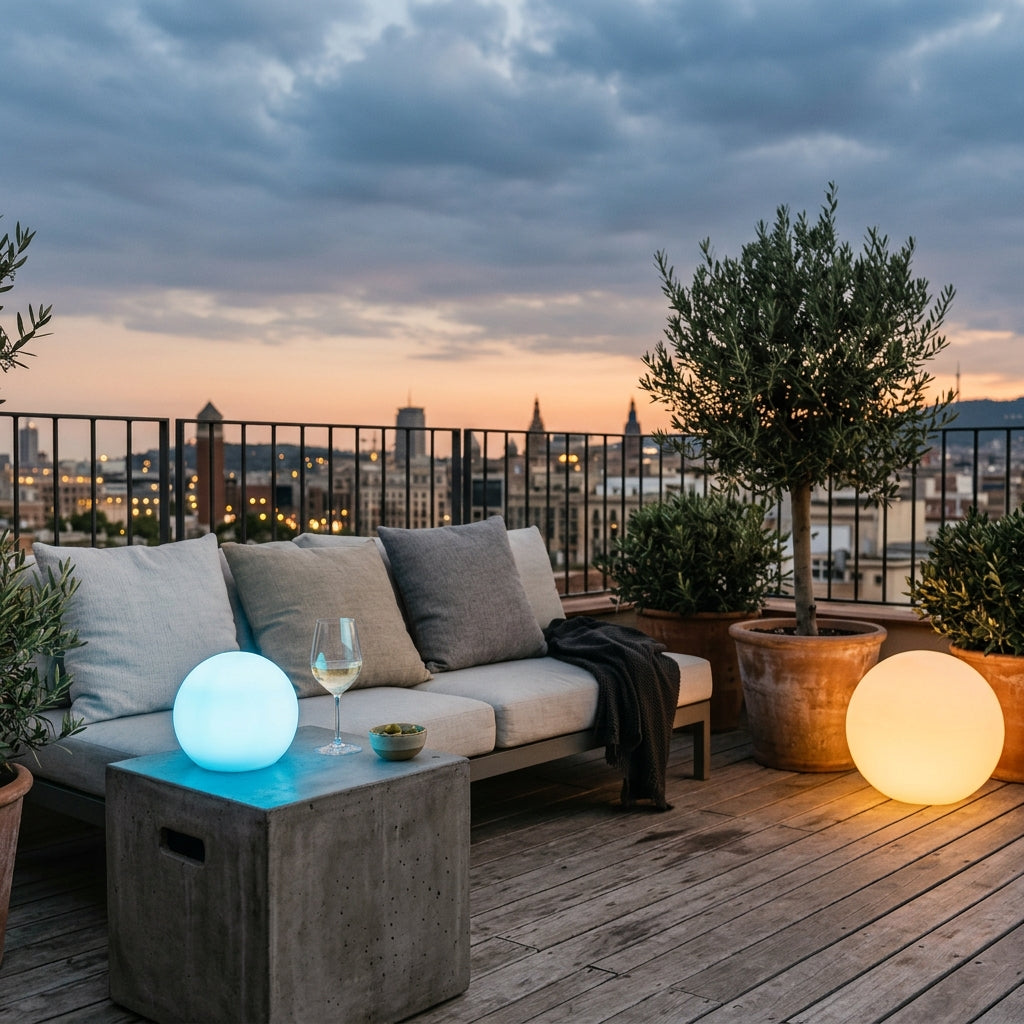 Esfera LED Ambiental GlowaSphere RGB — Luz de Atmósfera Regulable