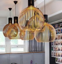Lámpara Colgante de Madera Artesanal Nórdica