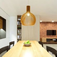 Lámpara Colgante de Madera Artesanal Nórdica