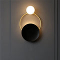 Lámpara de Pared de Vidrio de Diseño | Luz Metálica Moderna Redonda Esférica