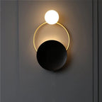 Lámpara de Pared de Vidrio de Diseño | Luz Metálica Moderna Redonda Esférica
