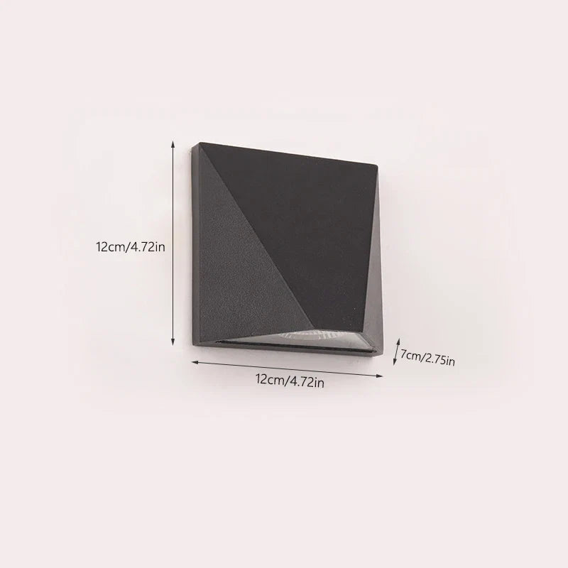 Lámpara de Pared LED Negra Moderna Aluminio