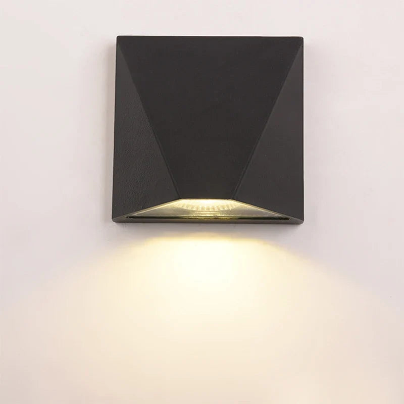 Lámpara de Pared LED Negra Moderna Aluminio