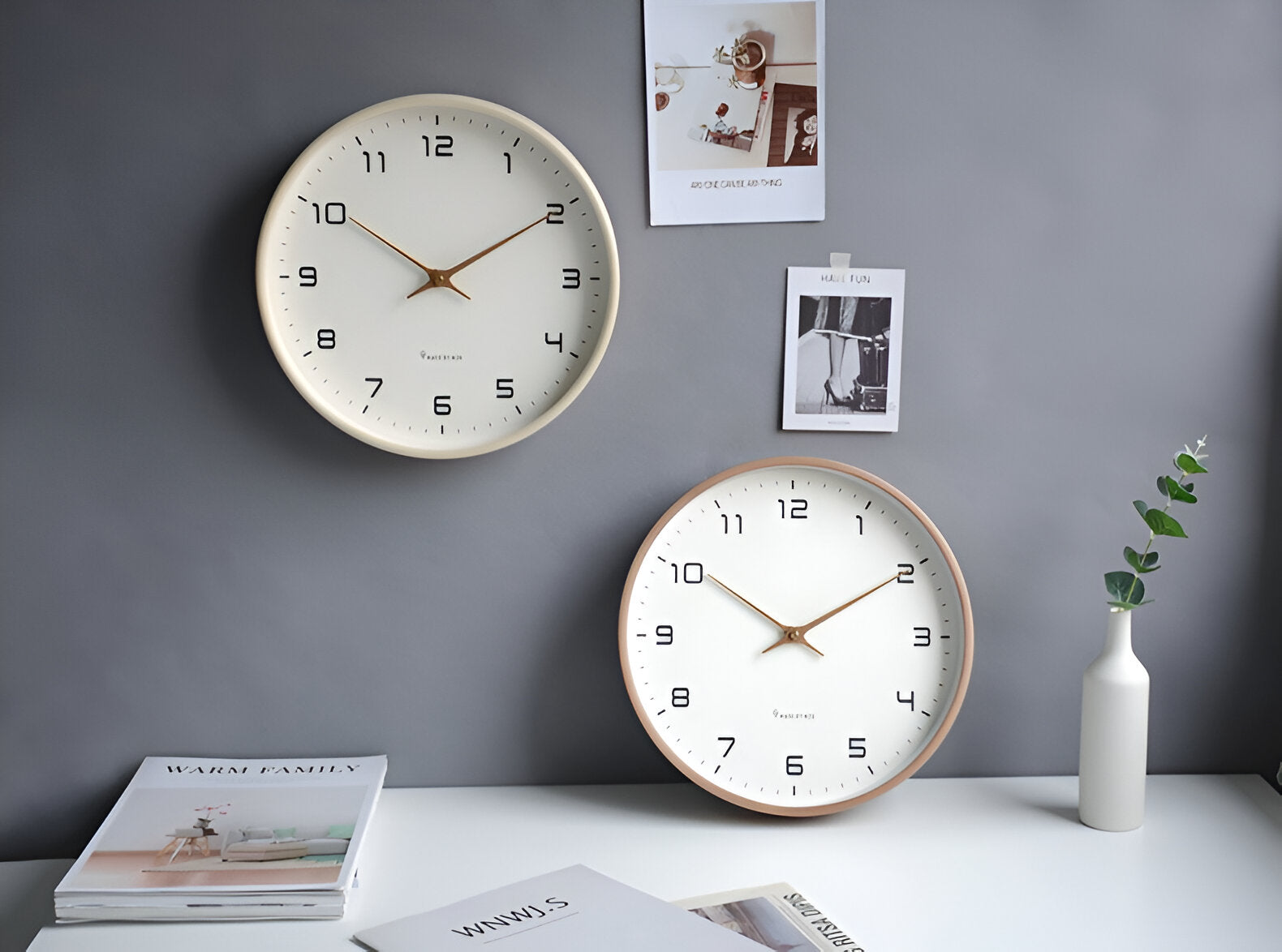 Reloj de Pared Nórdico | Diseño Minimalista con Marco de Madera