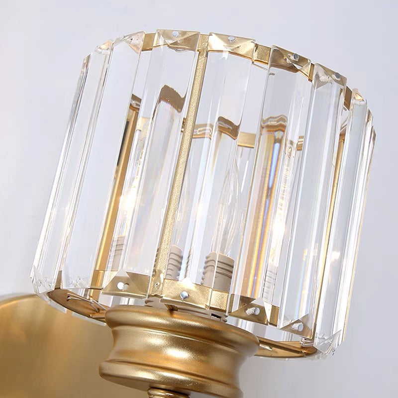 Lámpara de Pared de Cristal | Aplique Moderno de Vidrio y Hierro