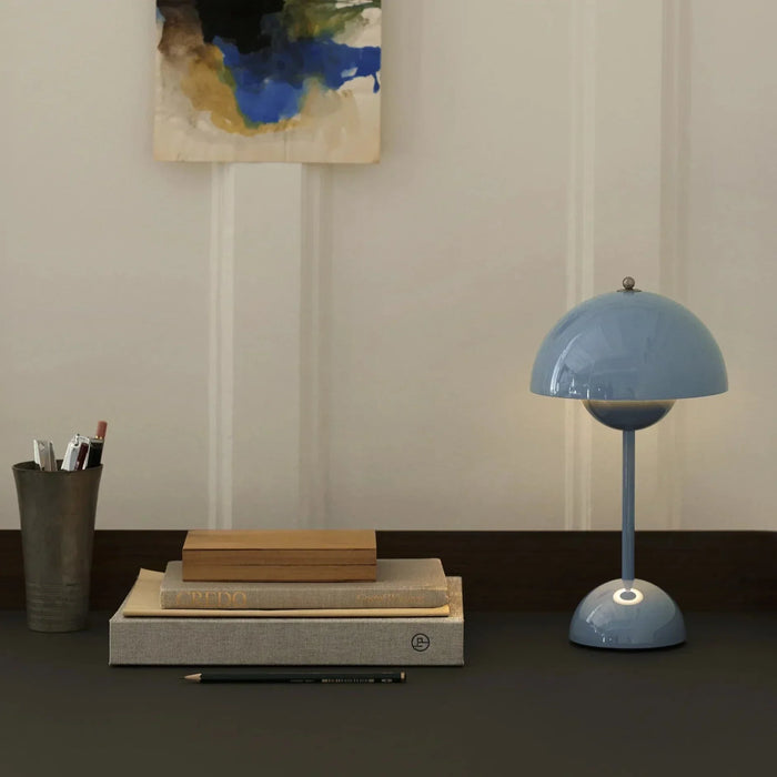 Lámpara de Mesa LED con Base de Hongo | Luz Nocturna Recargable con Control Táctil