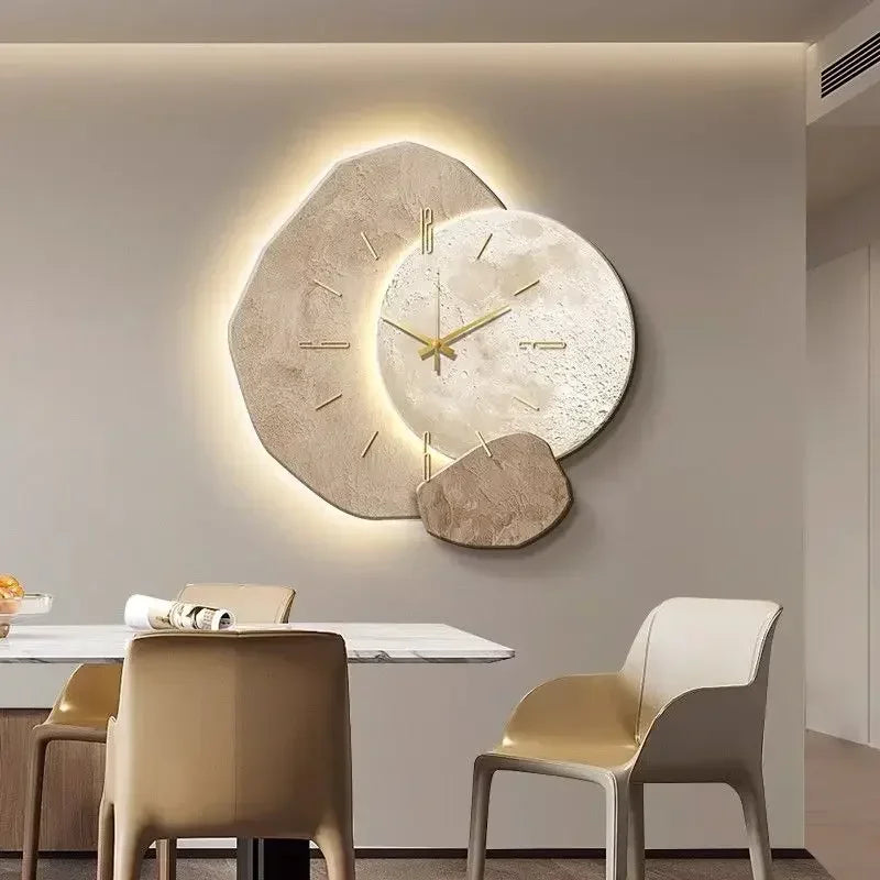 LumoClock | Reloj de Pared Grande y Moderno | Cuarzo Silencioso y Luz LED