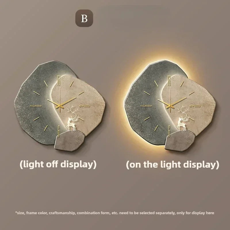LumoClock | Reloj de Pared Grande y Moderno | Cuarzo Silencioso y Luz LED