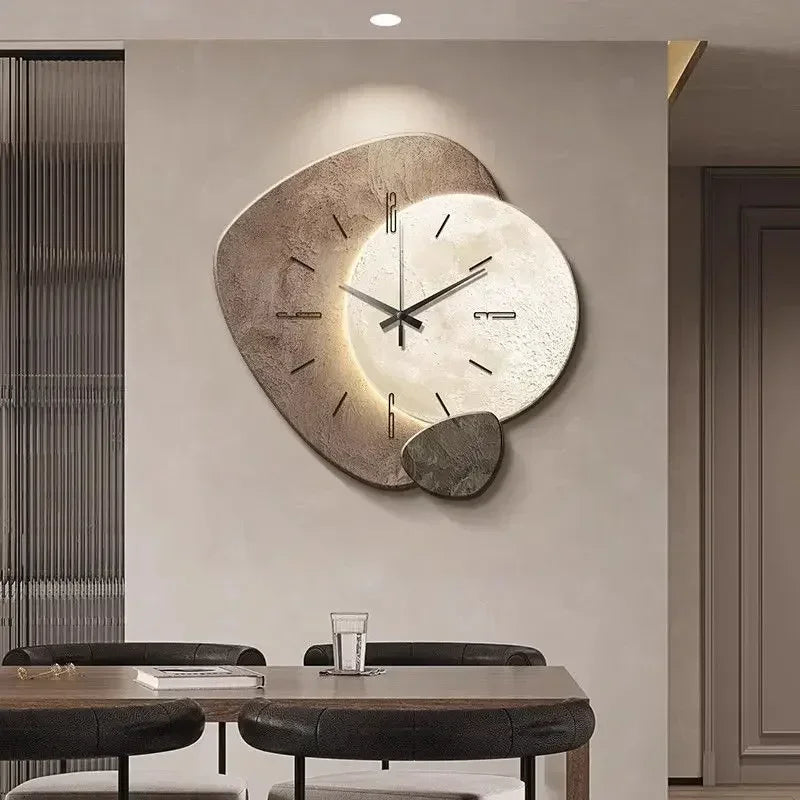 LumoClock | Reloj de Pared Grande y Moderno | Cuarzo Silencioso y Luz LED