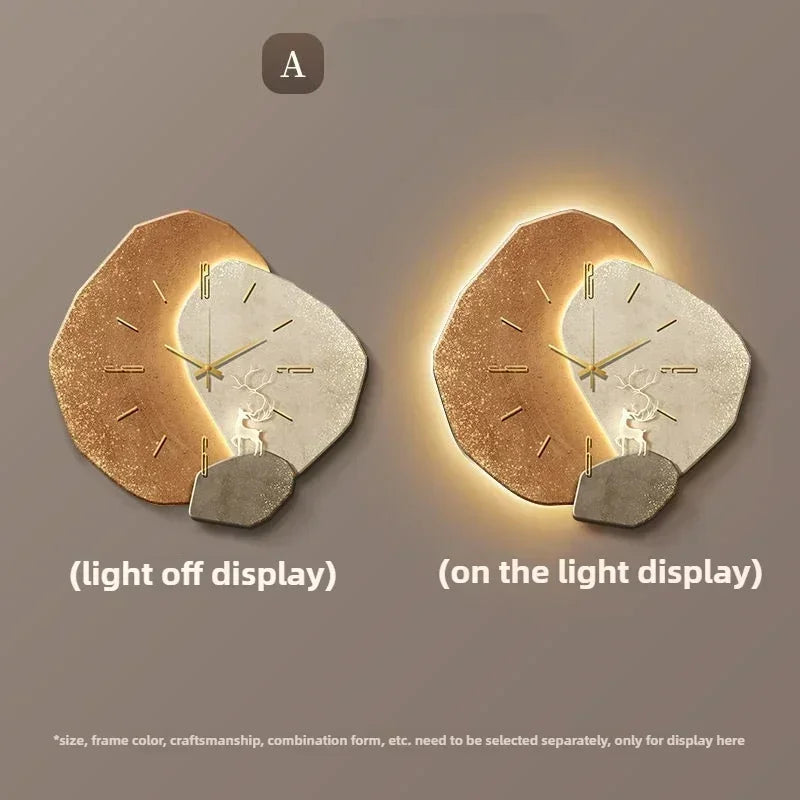 LumoClock | Reloj de Pared Grande y Moderno | Cuarzo Silencioso y Luz LED