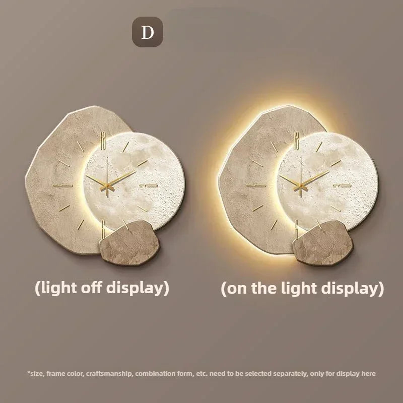 LumoClock | Reloj de Pared Grande y Moderno | Cuarzo Silencioso y Luz LED