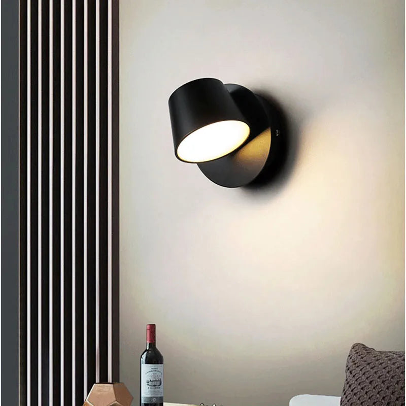 Lámpara de Pared LED Giratoria | Iluminación Moderna Ajustable