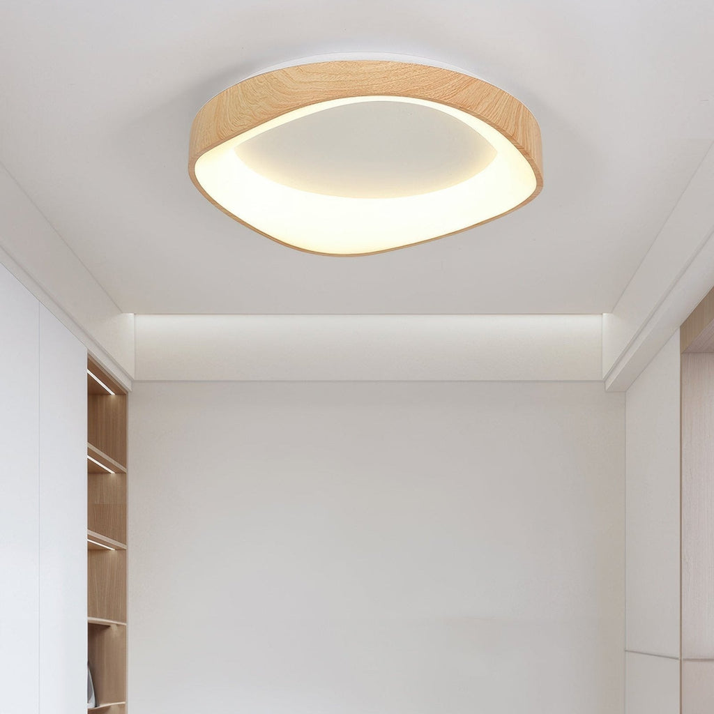 Lámpara de techo con veta de madera artística nórdica