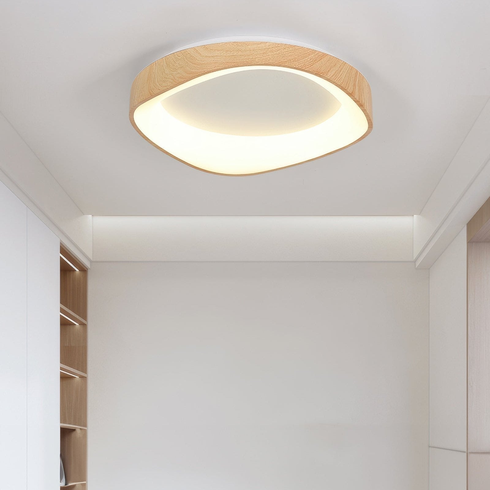 Lámpara de techo con veta de madera artística nórdica