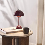 Lámpara de Mesa LED con Base de Hongo | Luz Nocturna Recargable con Control Táctil