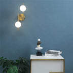 Lámpara de Pared Astra | Diseño Moderno Doble Globo en Oro