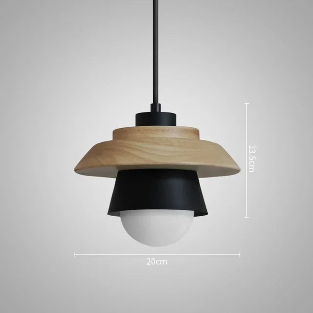 Lámpara Colgante de Madera Nórdica | Diseño Colorido de Macarón